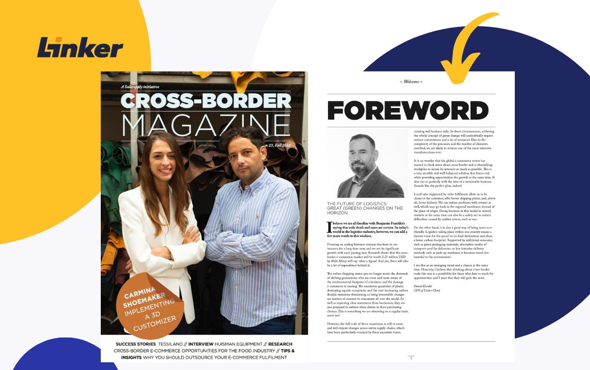 Linker Cloud Ecommerce Fulfilment platform - cross border magazine foreword